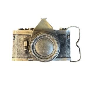 Vintage Bergamot Brass Camera Belt Buckle 1979 M-85 USA Photography Accessory